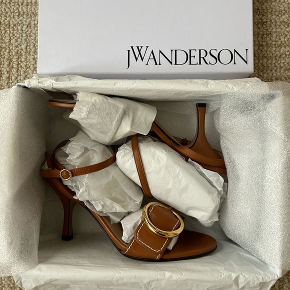 NIB Shopbop JW ANDERSON Buckled High Heel Wrap Sandal in Rust/Copper - 38/8 - Picture 16 of 16